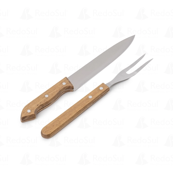 Kit Churrasco Personalizado de Bambu com 3 Peças