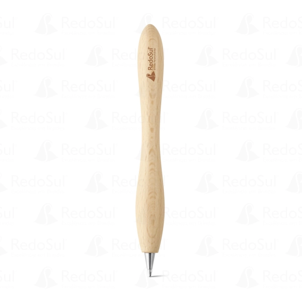 Caneta personalizada em madeira