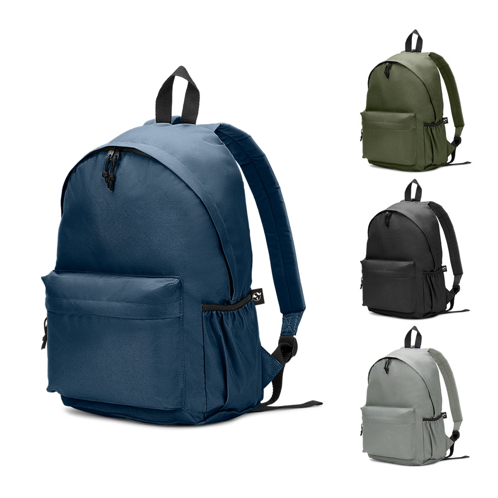 RD 92375-Mochila personalizada em poliéster reciclado 600D com bolso frontal espaçoso 18 L