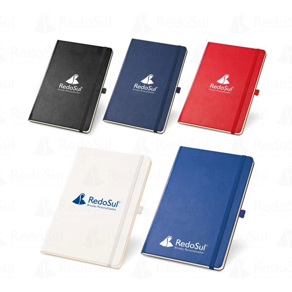 Caderno Capa Dura tipo Moleskine Personalizado 21 cm x 13,7 cm