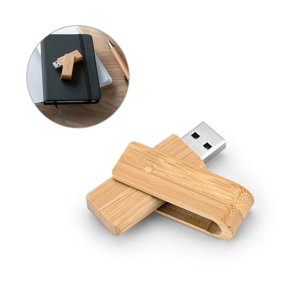 Pen drive personalizado em bambu 8GB
