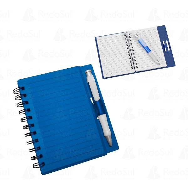 Bloco de Anotação com Caneta Personalizado 16,1 x 14,8 cm