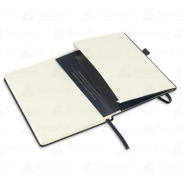Caderno Capa Dura tipo Moleskine Personalizado  21 cm x 13,7 cm