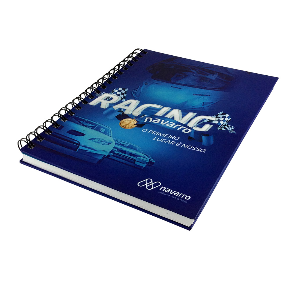 Caderno personalizado com capa dura impressa 18 x 25 cm