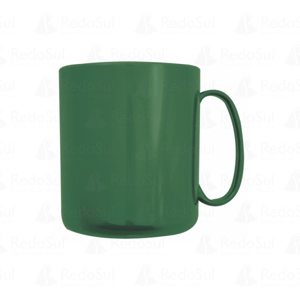Caneca Redonda Plástica Opaca personalizada de 400 ml