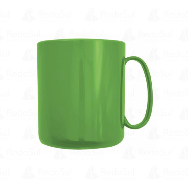 Caneca Redonda Plástica Opaca personalizada de 400 ml