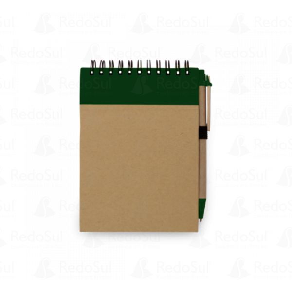 Kit Caderno e Caneta Ecológicos Personalizados 10,5 x 14,5 cm