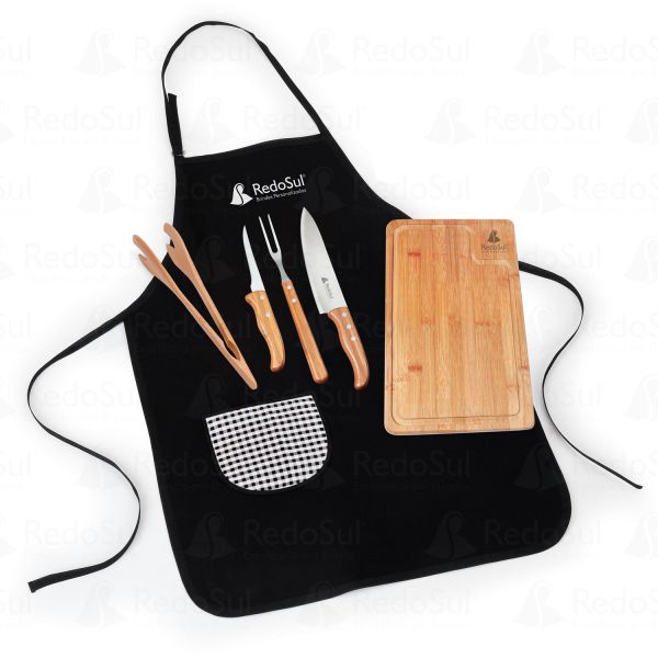 RD 7004803-Kit Para Churrasco em Bambu Personalizado