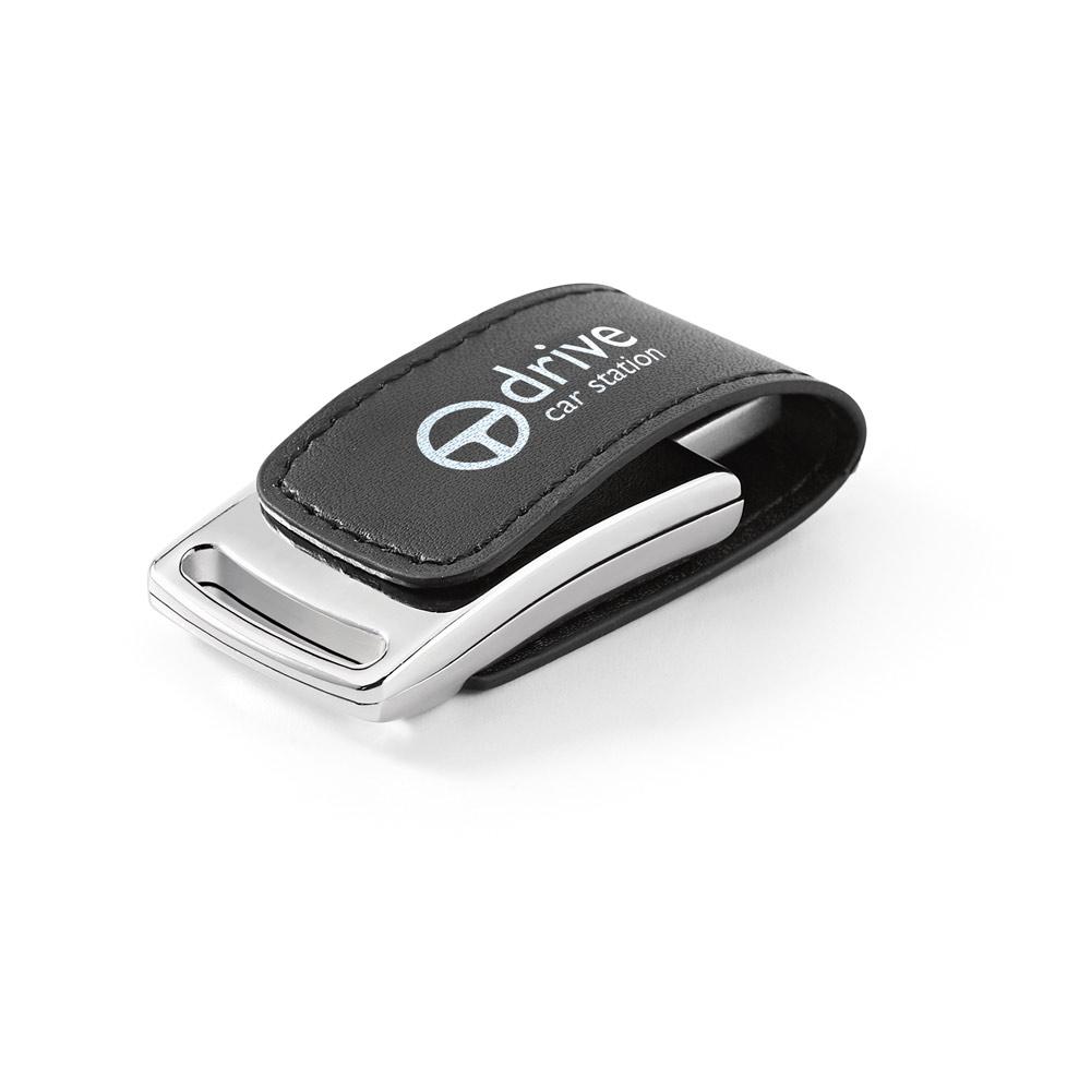 Pen drive em couro sintético 16 GB